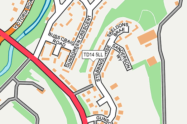 TD14 5LL map - OS OpenMap – Local (Ordnance Survey)