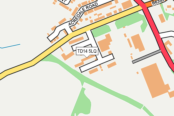 TD14 5LQ map - OS OpenMap – Local (Ordnance Survey)