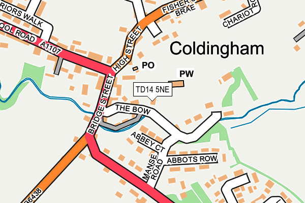 TD14 5NE map - OS OpenMap – Local (Ordnance Survey)