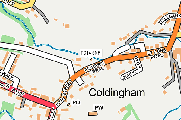 TD14 5NF map - OS OpenMap – Local (Ordnance Survey)