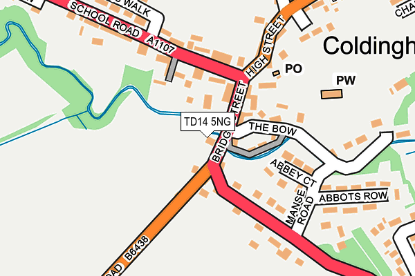 TD14 5NG map - OS OpenMap – Local (Ordnance Survey)