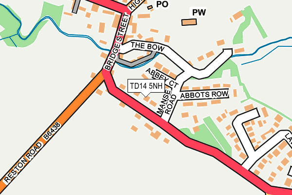TD14 5NH map - OS OpenMap – Local (Ordnance Survey)