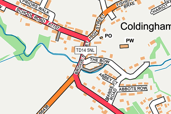 TD14 5NL map - OS OpenMap – Local (Ordnance Survey)