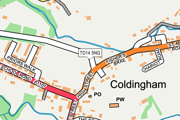 TD14 5NQ map - OS OpenMap – Local (Ordnance Survey)