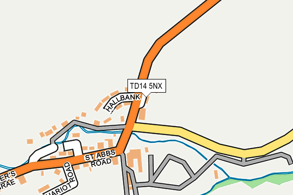 TD14 5NX map - OS OpenMap – Local (Ordnance Survey)