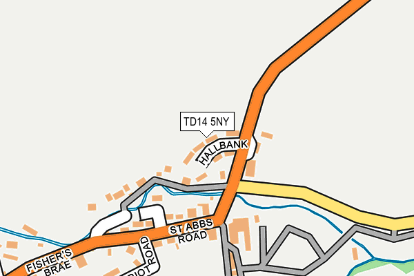 TD14 5NY map - OS OpenMap – Local (Ordnance Survey)