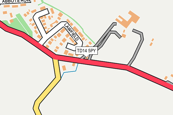 TD14 5PY map - OS OpenMap – Local (Ordnance Survey)