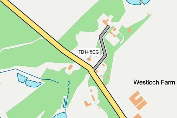 TD14 5QG map - OS OpenMap – Local (Ordnance Survey)