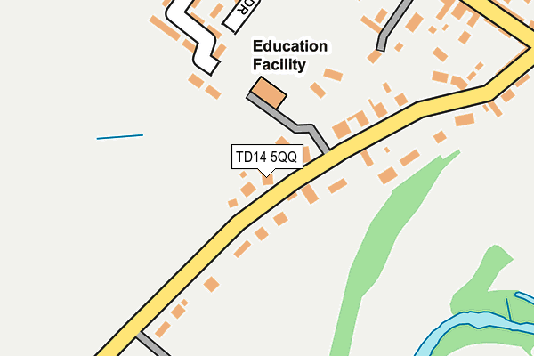 TD14 5QQ map - OS OpenMap – Local (Ordnance Survey)