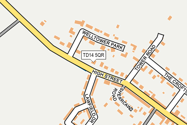 TD14 5QR map - OS OpenMap – Local (Ordnance Survey)