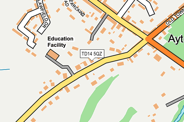 TD14 5QZ map - OS OpenMap – Local (Ordnance Survey)
