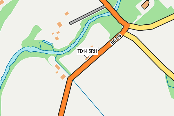 TD14 5RH map - OS OpenMap – Local (Ordnance Survey)