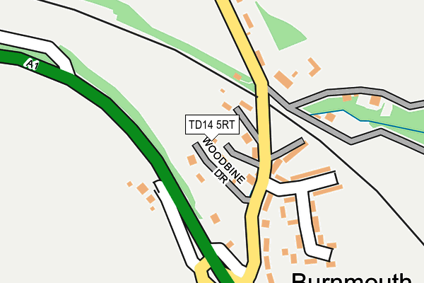 TD14 5RT map - OS OpenMap – Local (Ordnance Survey)