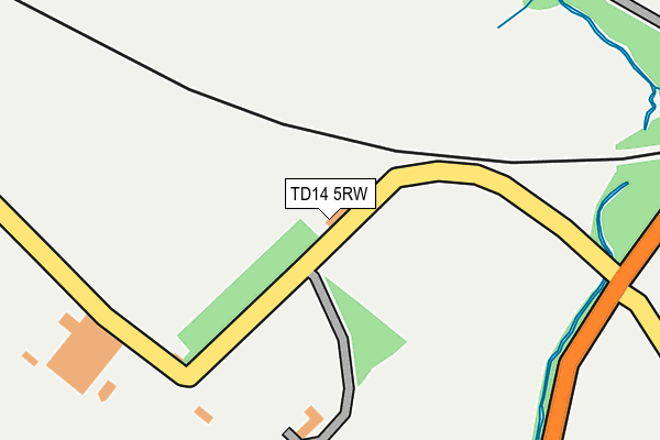 TD14 5RW map - OS OpenMap – Local (Ordnance Survey)