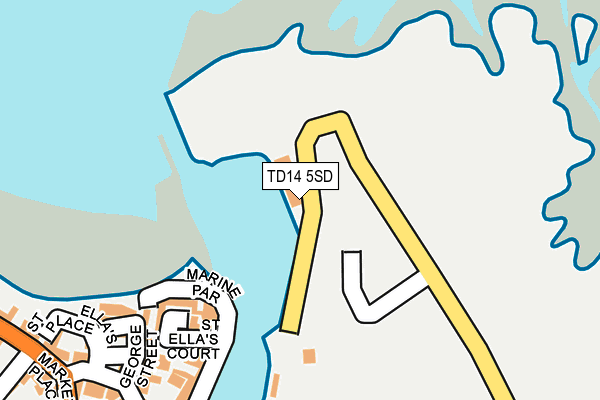 TD14 5SD map - OS OpenMap – Local (Ordnance Survey)