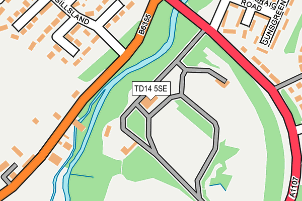 TD14 5SE map - OS OpenMap – Local (Ordnance Survey)