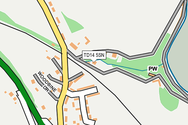 TD14 5SN map - OS OpenMap – Local (Ordnance Survey)