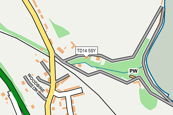 TD14 5SY map - OS OpenMap – Local (Ordnance Survey)