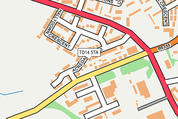 TD14 5TA map - OS OpenMap – Local (Ordnance Survey)