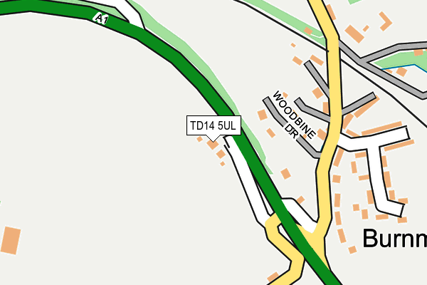 TD14 5UL map - OS OpenMap – Local (Ordnance Survey)