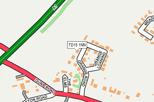 TD15 1NN map - OS OpenMap – Local (Ordnance Survey)