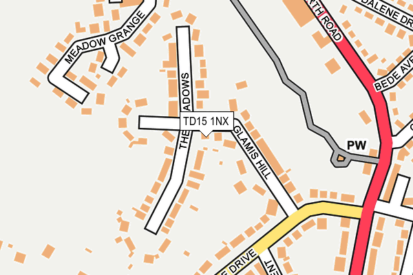 TD15 1NX map - OS OpenMap – Local (Ordnance Survey)