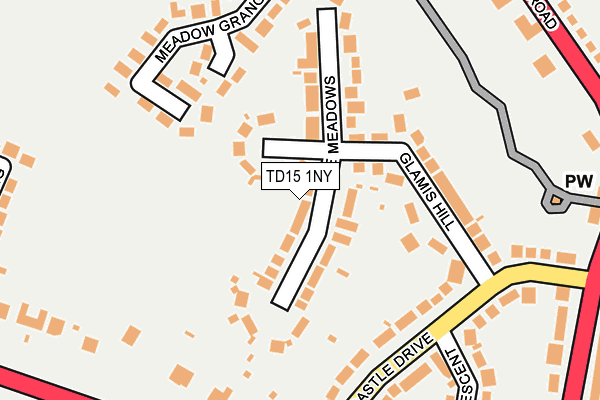 TD15 1NY map - OS OpenMap – Local (Ordnance Survey)