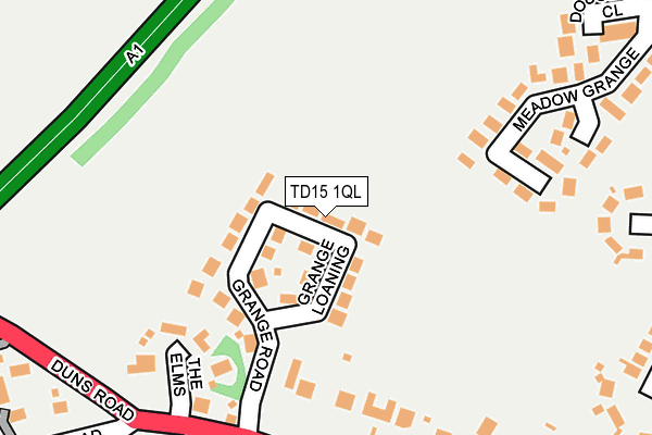 TD15 1QL map - OS OpenMap – Local (Ordnance Survey)