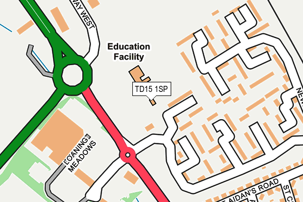 TD15 1SP map - OS OpenMap – Local (Ordnance Survey)