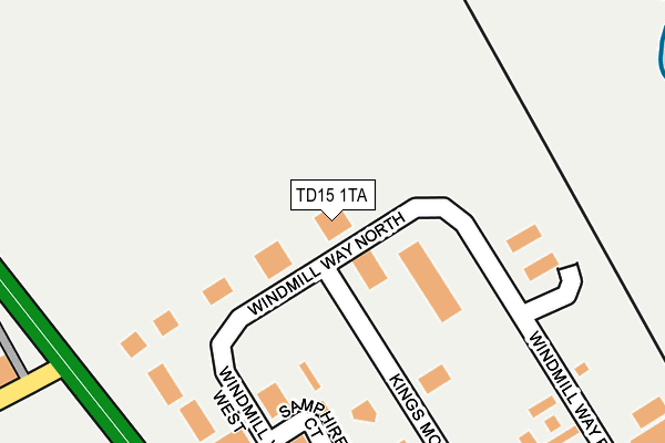 TD15 1TA map - OS OpenMap – Local (Ordnance Survey)