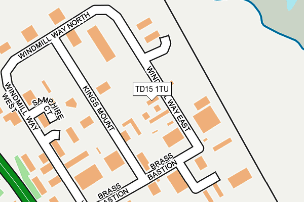 TD15 1TU map - OS OpenMap – Local (Ordnance Survey)