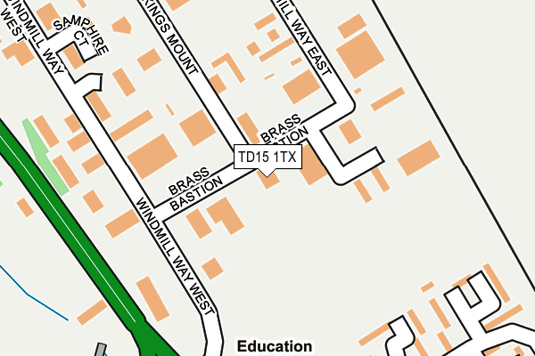 TD15 1TX map - OS OpenMap – Local (Ordnance Survey)