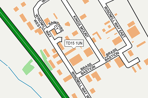 TD15 1UN map - OS OpenMap – Local (Ordnance Survey)