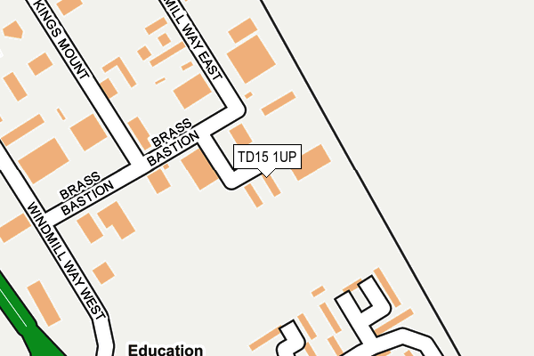 TD15 1UP map - OS OpenMap – Local (Ordnance Survey)