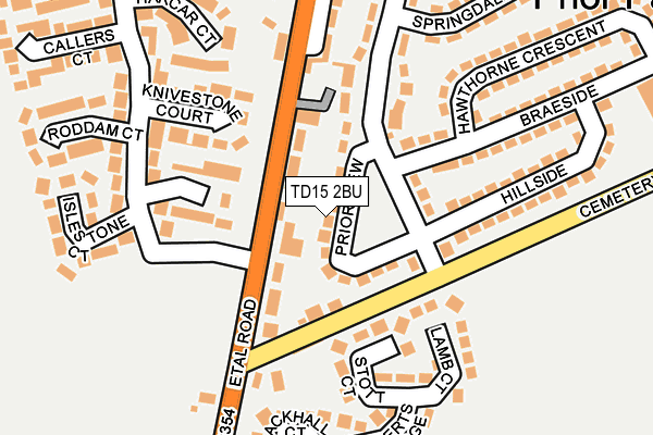 TD15 2BU map - OS OpenMap – Local (Ordnance Survey)