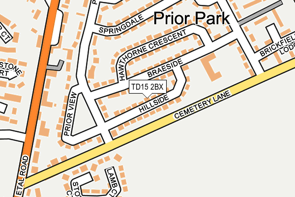 TD15 2BX map - OS OpenMap – Local (Ordnance Survey)