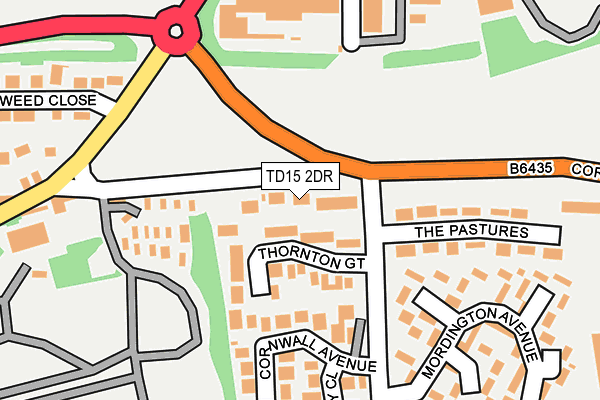 TD15 2DR map - OS OpenMap – Local (Ordnance Survey)