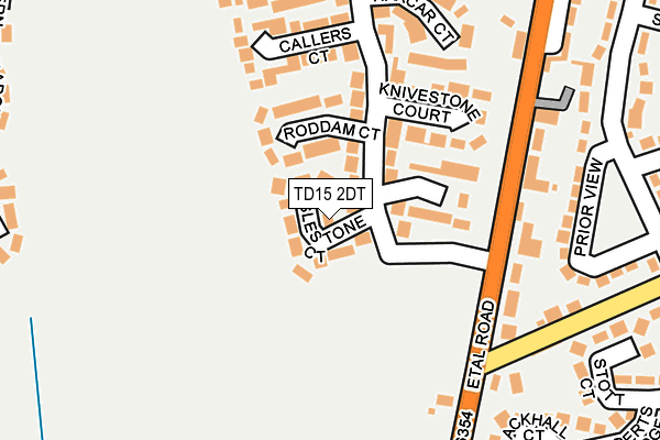 TD15 2DT map - OS OpenMap – Local (Ordnance Survey)