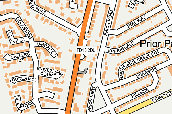 TD15 2DU map - OS OpenMap – Local (Ordnance Survey)