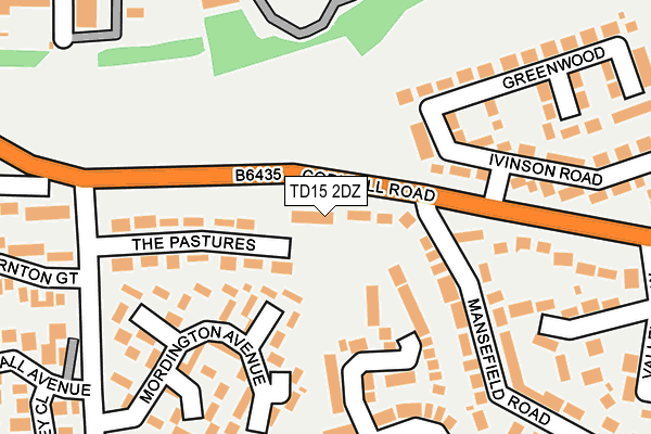 TD15 2DZ map - OS OpenMap – Local (Ordnance Survey)