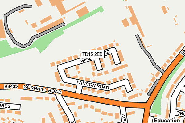 TD15 2EB map - OS OpenMap – Local (Ordnance Survey)