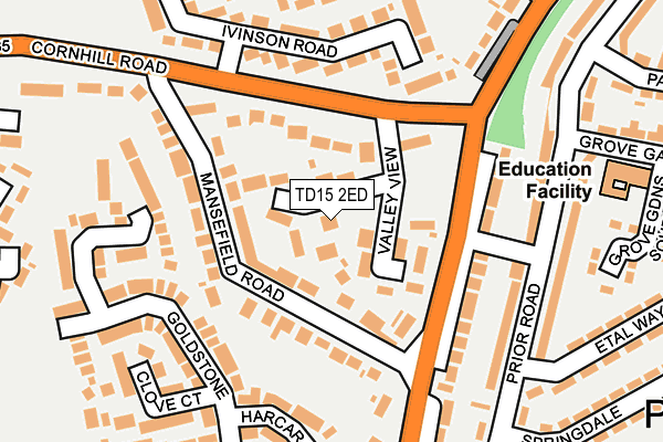 TD15 2ED map - OS OpenMap – Local (Ordnance Survey)