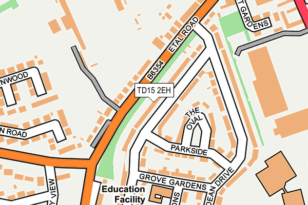 TD15 2EH map - OS OpenMap – Local (Ordnance Survey)