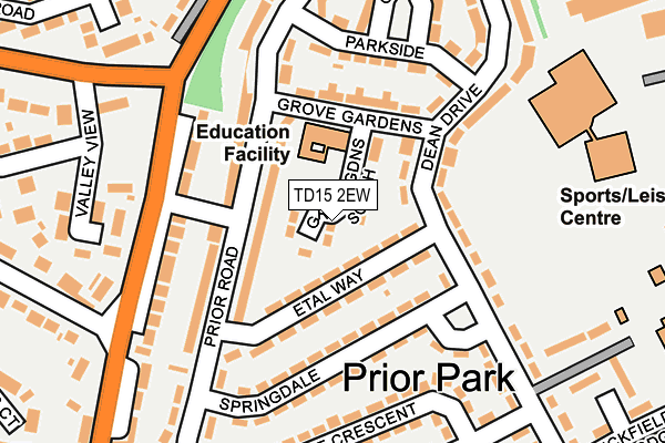 TD15 2EW map - OS OpenMap – Local (Ordnance Survey)
