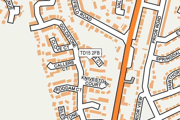 TD15 2FB map - OS OpenMap – Local (Ordnance Survey)