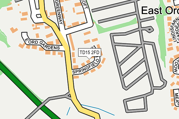 TD15 2FD map - OS OpenMap – Local (Ordnance Survey)