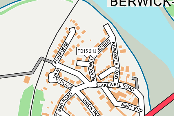 TD15 2HJ map - OS OpenMap – Local (Ordnance Survey)