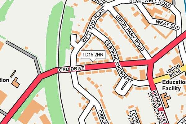 TD15 2HR map - OS OpenMap – Local (Ordnance Survey)