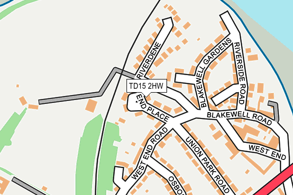 TD15 2HW map - OS OpenMap – Local (Ordnance Survey)