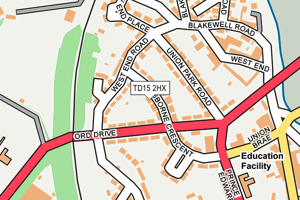 TD15 2HX map - OS OpenMap – Local (Ordnance Survey)